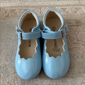Kids Light Blue Patent Mary Janes